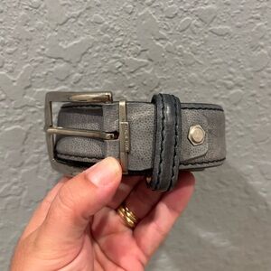 Roger Ximenez Antas Belt Italian Calf Leather Pebbled Slate Size 32